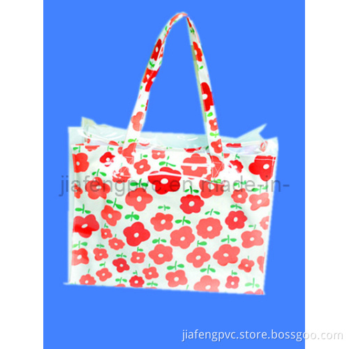 Flower Pattern PVC Shopping Bag